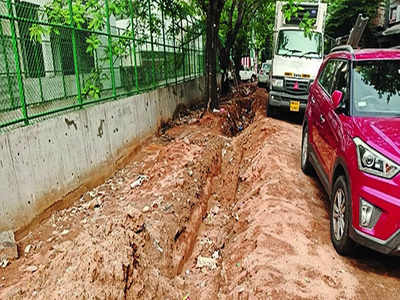 Never-ending road circus: Newly laid roads dug up for pipeline work