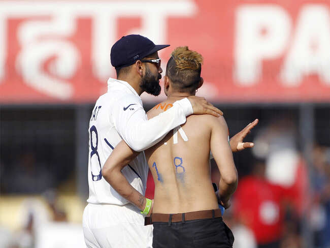 India vs Bangladesh: 'Kohli fan' sneaks onto field during Indore Test