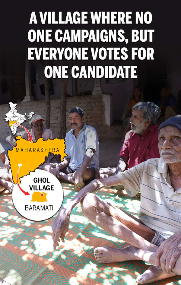 A village where no one campaigns, but everyone votes for the same candidate
