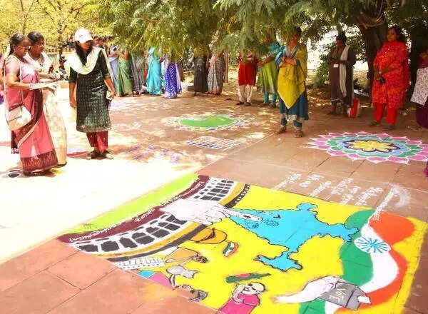 Rangoli competition held to create voter awareness