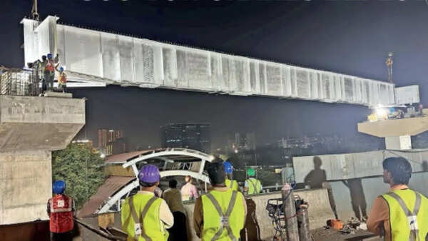 Mumbai Metro Line 6 girder launched without disrupting rail traffic