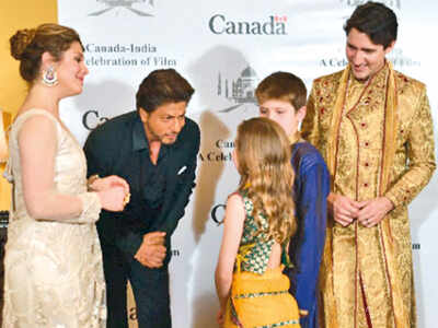 Canadian PM Justin Trudeau meets Shah Rukh Khan, Farhan Akhtar, Anupam Kher and others in Mumbai