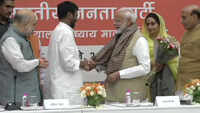NDA allies greet PM Narendra Modi at 'Thank You' meet 