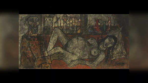 F N Souza Birth Painting