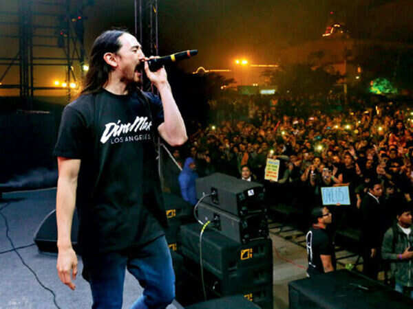 DJ Steve Aoki performs at Kingdom of Dreams in Gurgaon