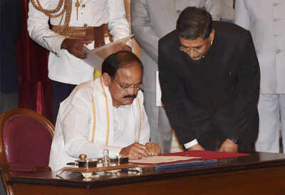 Venkaiah Naidu sworn in as Vice President