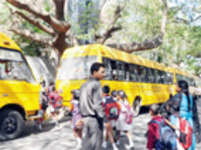 'School buses should have separate space for bags'