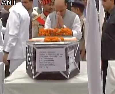 Rajnath Singh pays homage to 25 CRPF men killed in Maoist attack