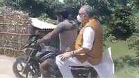 Pillion rider Giriraj Singh gives helmet a miss, video goes viral 