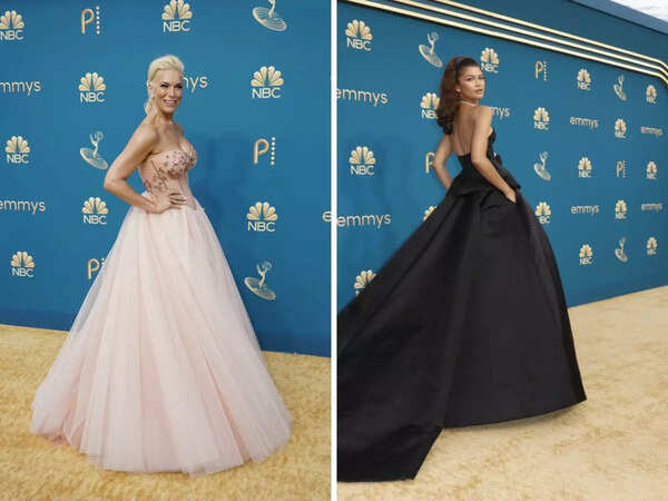 Goddess gowns, Old Hollywood glam and pink rule Emmy carpet