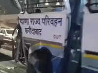 Truck jumps divider, crashes into bus; 7 passengers injured in Faridabad
