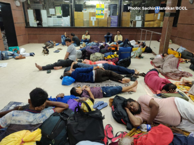 Photos: When Mumbaikars spent the night at railway stations waiting to get home
