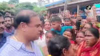 Assam CM Himanta Biswa Sarma visits flood affected areas in Karimganj district 