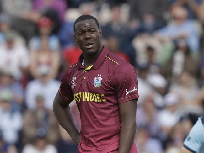 Cricket World Cup: Windies all-rounder Brathwaite reprimanded for showing dissent