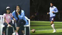 Aishwarya and Aaradhya cheer for Abhishek Bachchan 