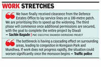 PMC&rsquo;s Aga Khan-Tadigutta road widening drags on, commuters brace for months of chaos