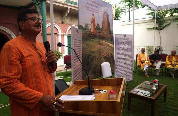 Revised inscription plaque installed at Sarnath ASI site