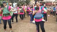 Watch: Mumbai mothers participate in flashmob workout 