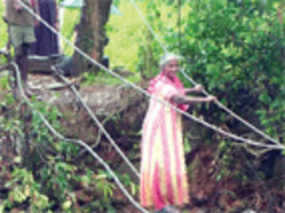 Rope-walk is an everyday affair for these villagers