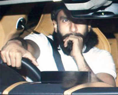 Ranveer Singh takes Deepika Padukone for a ride in his new car