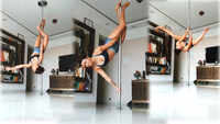 Actress Aashka Goradia shows off her pole dancing skills on social media! 