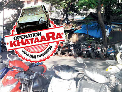 Operation Khataara: Clunkers find ‘space’ outside Bandra police station, ward office