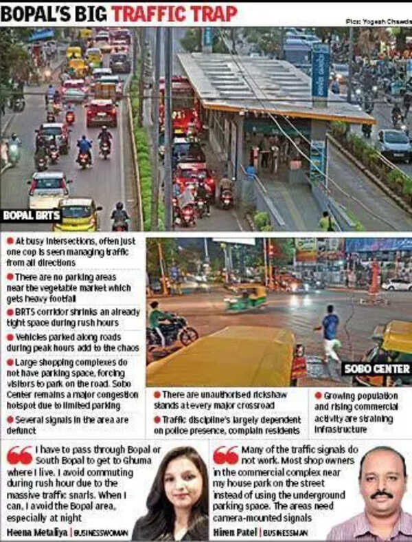 Bopal gridlock: Defunct signals, little parking, zero rules