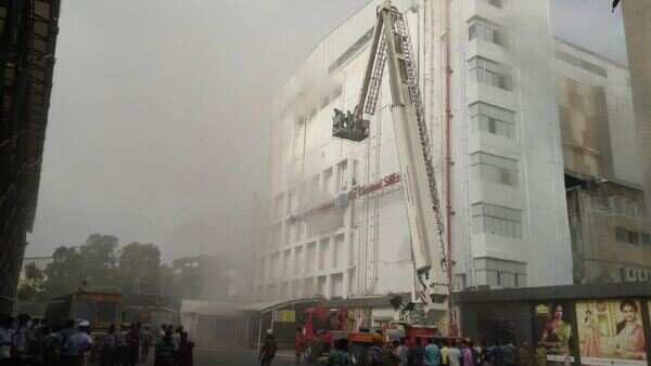 Fire continues to rage in Chennai textile showroom