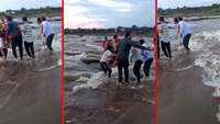 MP: Locals rescue family stuck in Mordungari river due to sudden rise in water level 