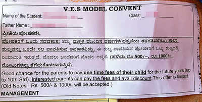 Parents, take note: Pay fees for next 10 years in old cash here