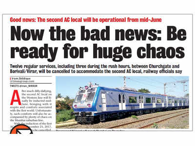 Should 12 regular services on WR be cancelled for the second AC local?