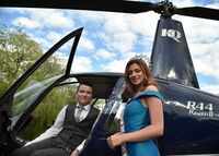 Miss England surprises terminally-ill boy by taking him to school in a helicopter 
