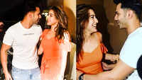 Sara Ali Khan, Varun Dhawan can't stop smiling at each other 