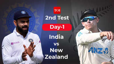 Highlights, India vs New Zealand 2nd Test: India 221/4 at stumps on Day 1