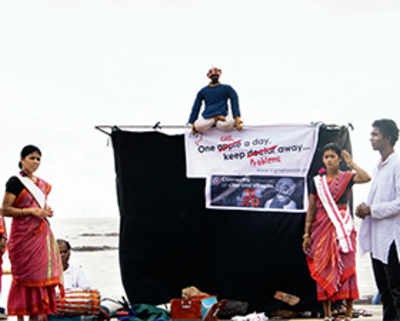 NGO performs in city to bring about social change in villages