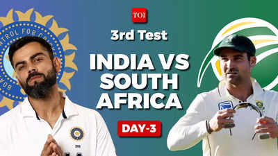 Highlights, IND vs SA 3rd Test Day 3: South Africa 101/2 at stumps, need another 111 to win
