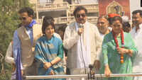 Shatrughan Sinha's wife Poonam Sinha holds massive roadshow in Lucknow 