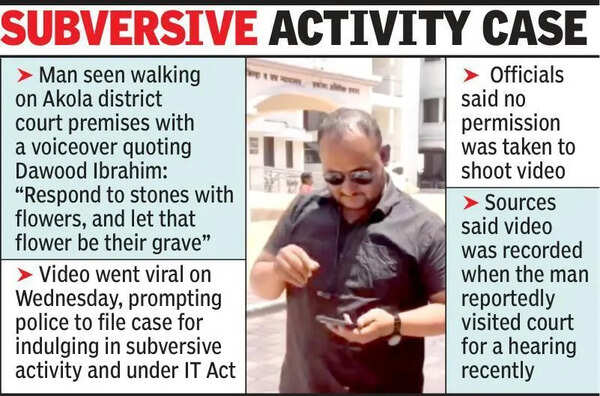 Man invokes Dawood on live video from Akola court, charged for subversive activity
