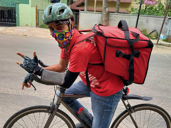 Riding at night, engineer from Karnataka clocks 10,000 km to deliver food on time