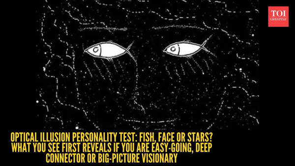 Optical illusion personality test: Fish, face or stars? What you see first reveals if you are easy-going, deep connector or big-picture visionary