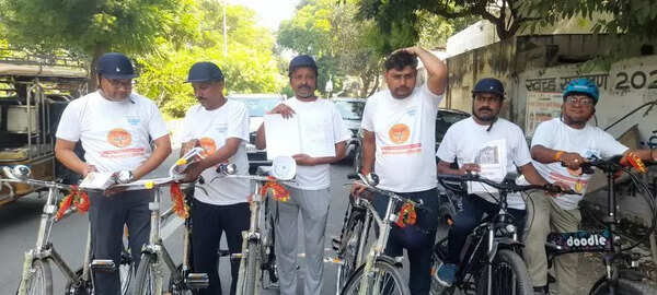 6 Shamli BJP civic body councillors cycle to Lucknow to complain against party chairman for ‘massive corruption’