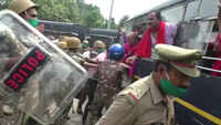 Police baton-charge SP workers over protest in Varanasi 