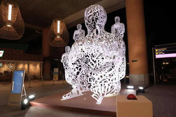 Art meets arrival at Bengaluru airport, as 16ft sculpture proves instant hit