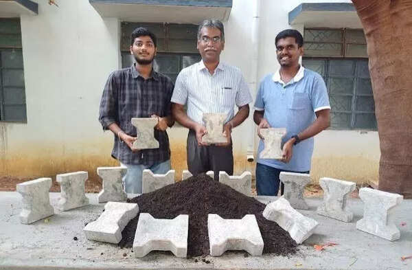 NIT Trichy team helps turn legacy waste into eco-friendly paver blocks