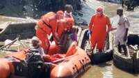 NDRF evacuates old woman stuck in flooded Maharashtra village 