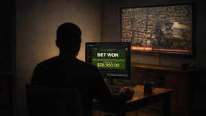 Who made over $1 million betting correctly on the missile strikes on Iran?