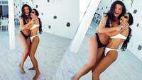 Pregnant Amy Jackson shares throwback pic in black bikini 