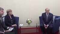 US, German leaders meet at D-Day commemoration 