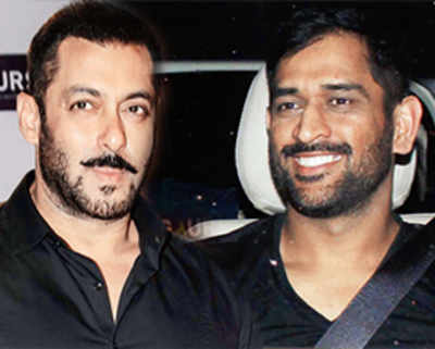 Salman Khan plays host to Captain Cool