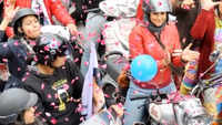 Politicians follow Bollywood formula, take tractors and bikes to election campaigns 